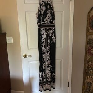 White House Black Market Monochrome Floral Dress